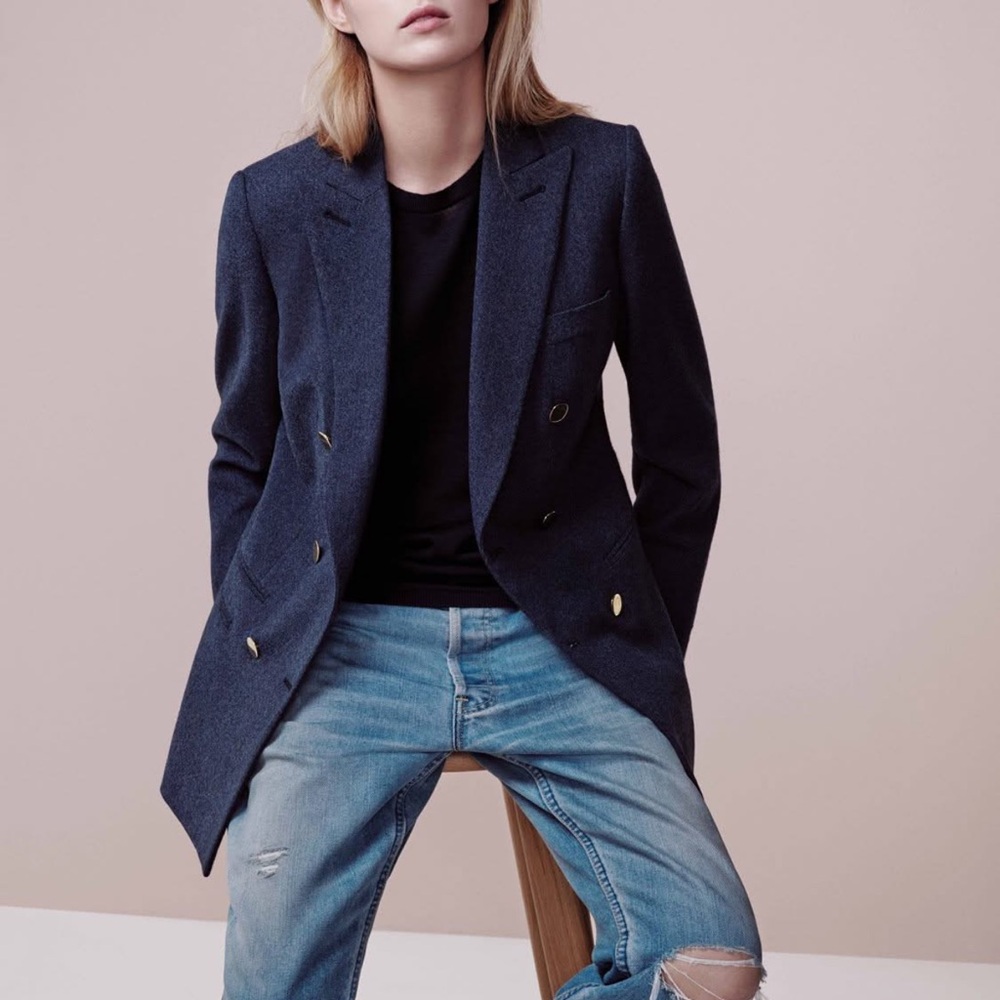 MaxMara Tailleur Sartoriale Wool Double Breasted Structured Blazer